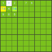 Sudoku instrucciones - pasos con varias celdas - proceso